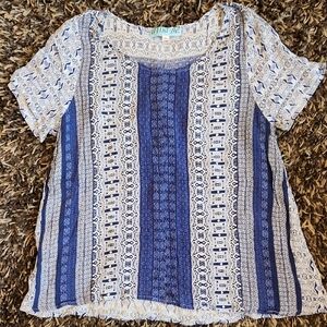 Aina Be Blue and White Top!